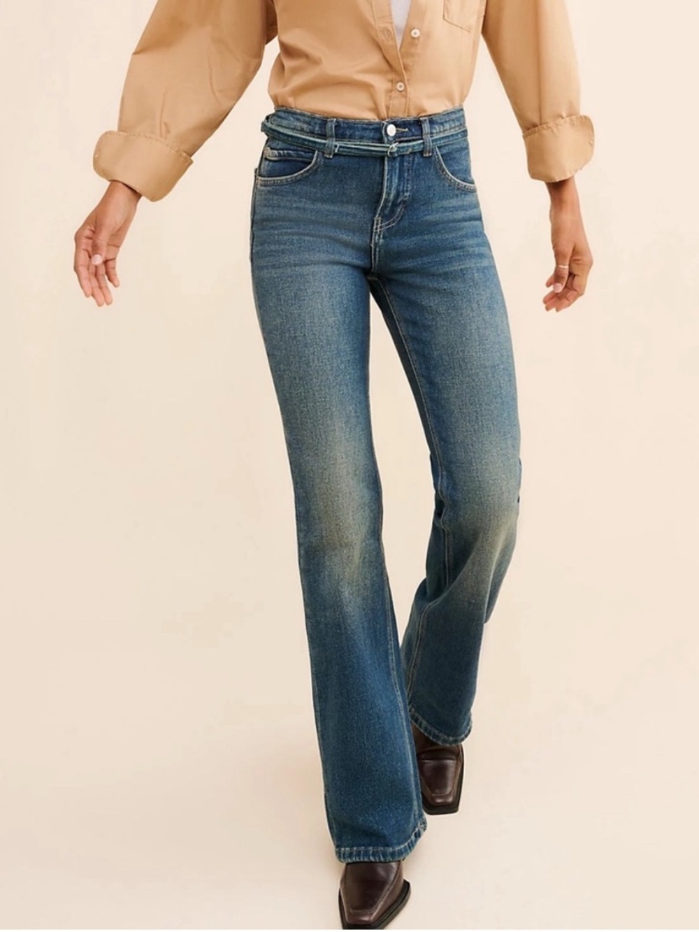 FREE PEOPLE~We The Free Sabine Slim Straight Leg Bootcut Jeans Size 25 NWT